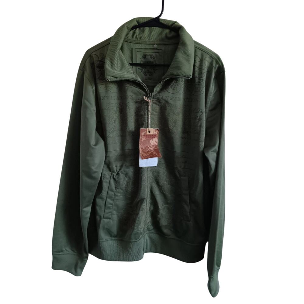 Modern Culture Sweater, Men's Size Large, Olive Green, Zip, NWT